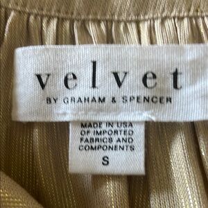 Velvet by Graham & Spencer Shimmering Gold Blouse